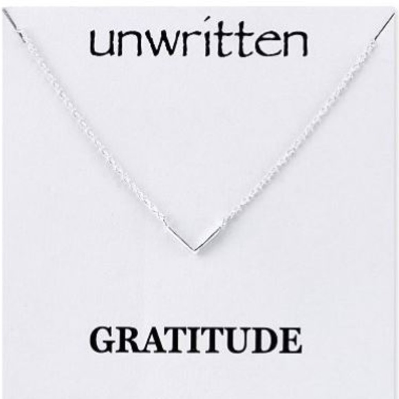 Unwritten Jewelry - Unwritten Mini V-Pendant Necklace, Sterling Silver